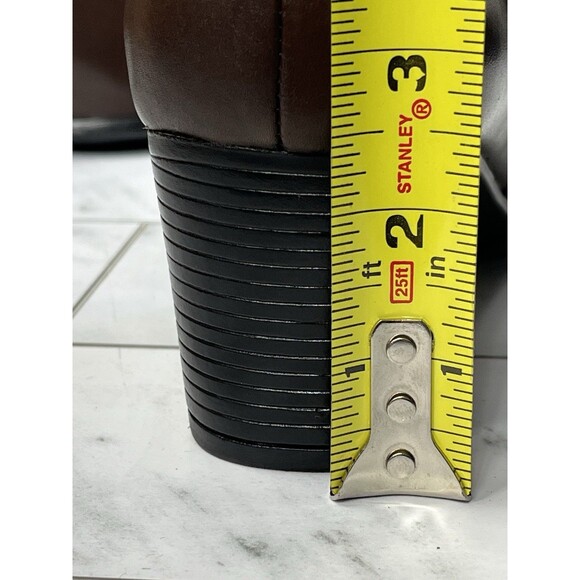 Covington Loafers Womens Shoes Sz 9.5 Brown Leather Block Heel Y2K Retro Regency - Picture 12 of 12